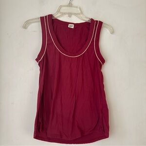 Camp Collection Dolly Burgundy Retro Tank Top
